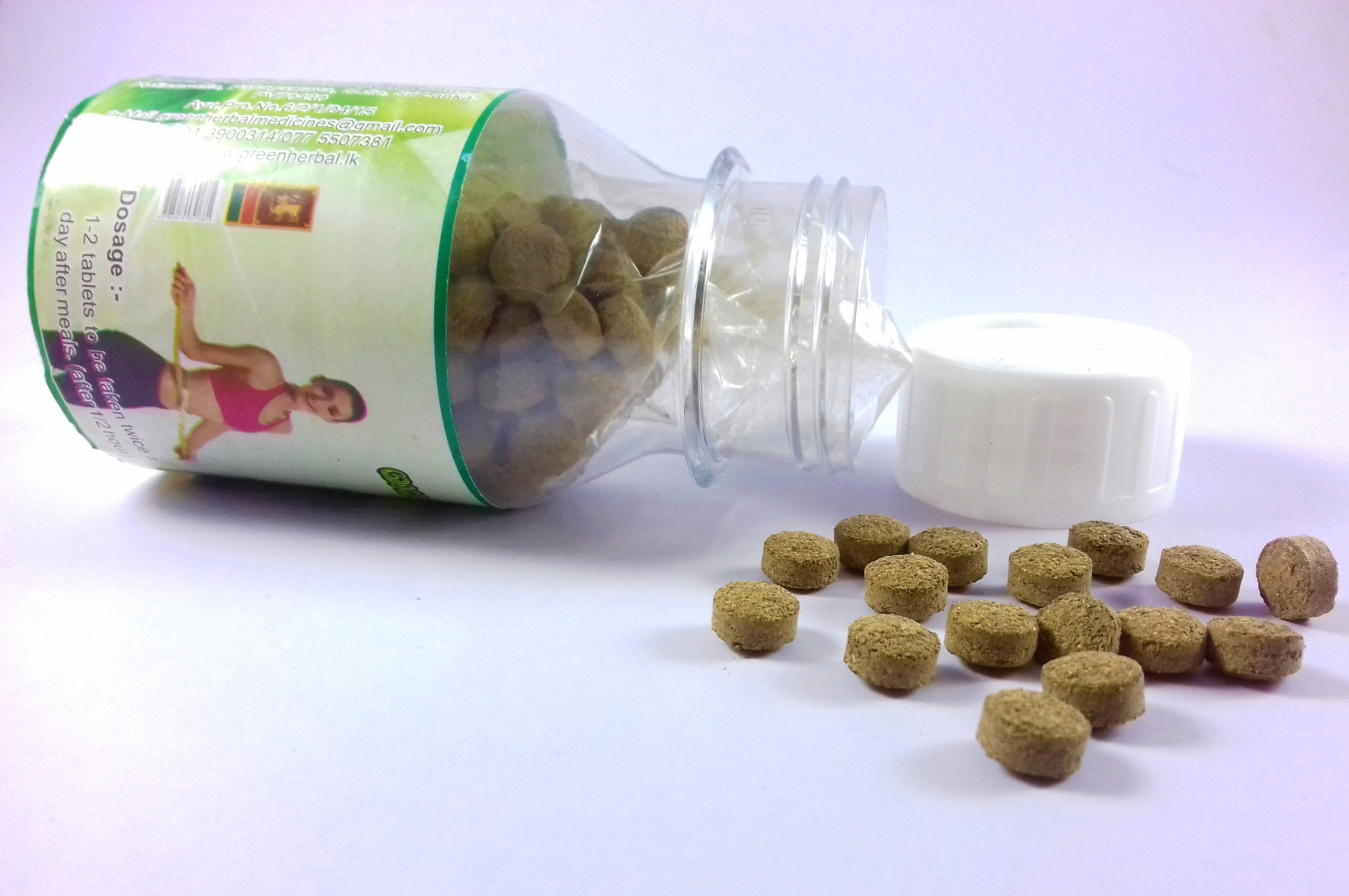 Herbal Fat Burner Tablets (උදර මට්ටු පෙති ) Green Herbal Products