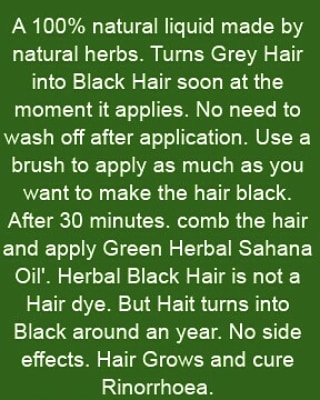 Herbal Black Hair - Green Herbal Products (Pvt) Ltd.